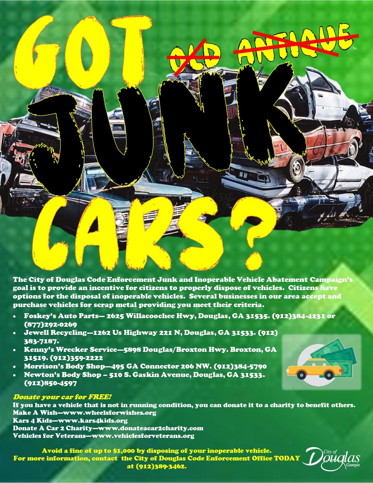 Junk Cars Flyer