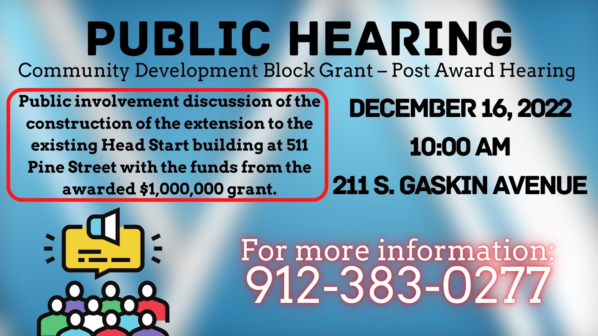 Public Hearing - CDBG