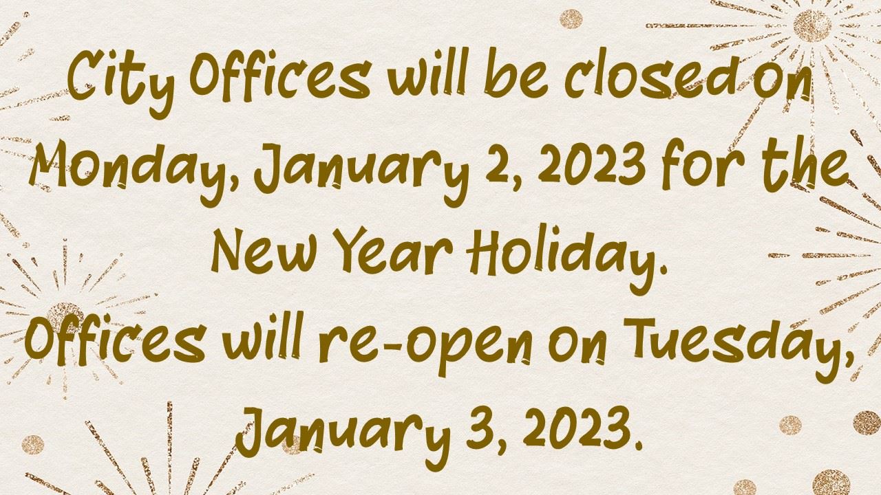 Closed - New Years Day
