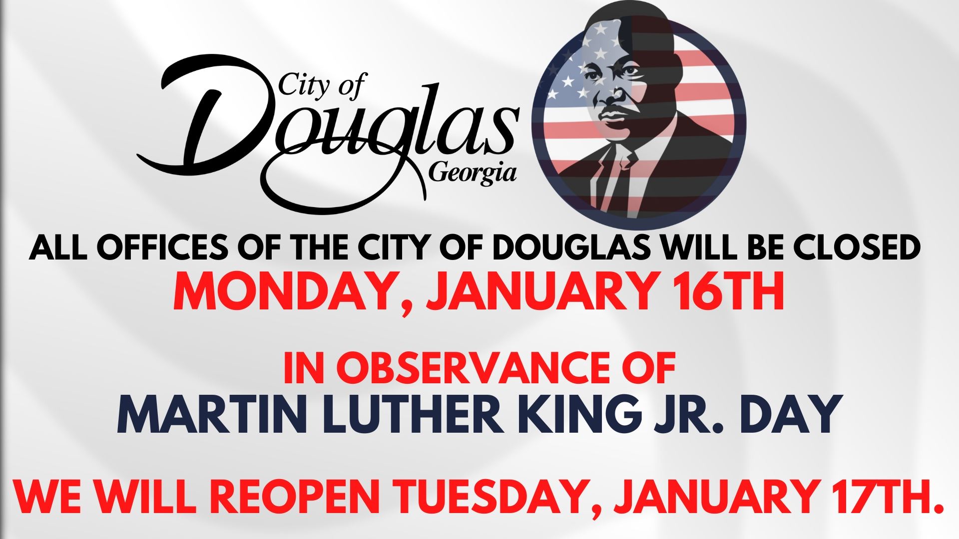 Closing Notice - MLK Day