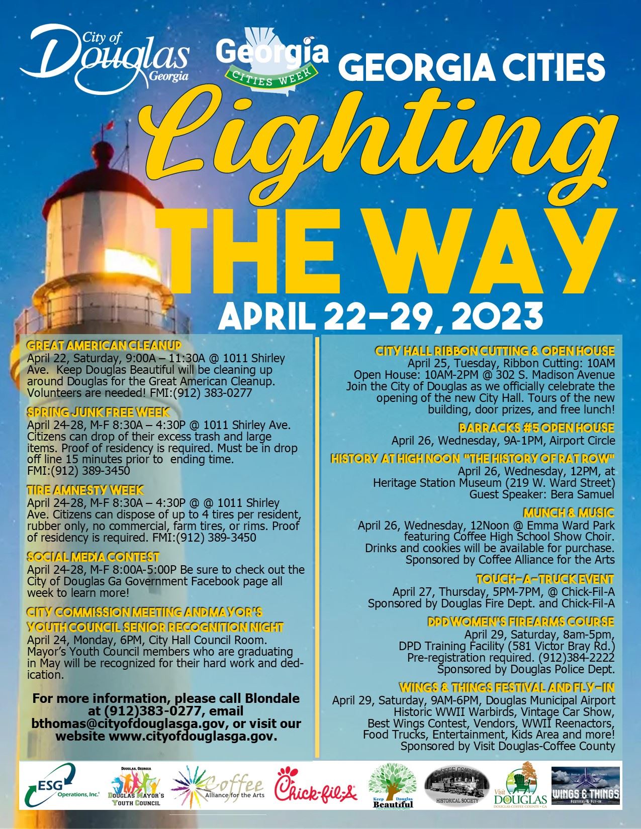 Image of flyer for Georgia Cities Weeks activities