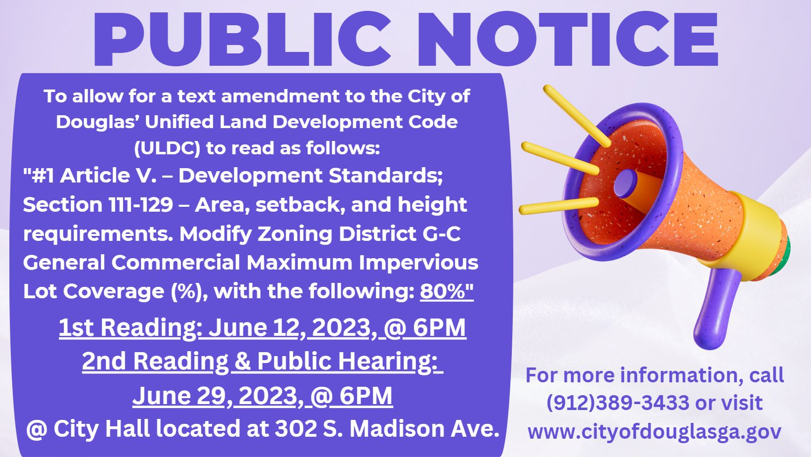 PUBLIC NOTICE - ULDC Amendment for Impervious Surfaces