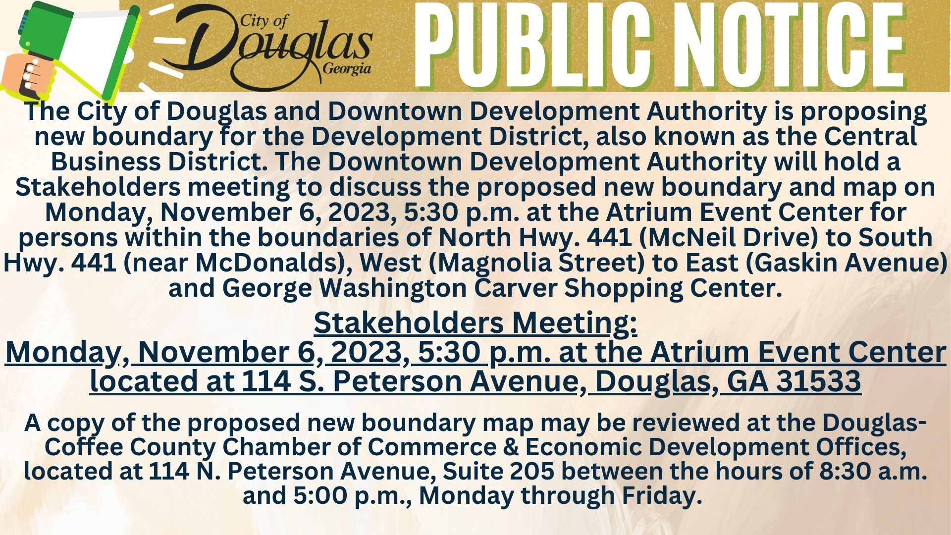Public Notice - Stakeholder Meeting