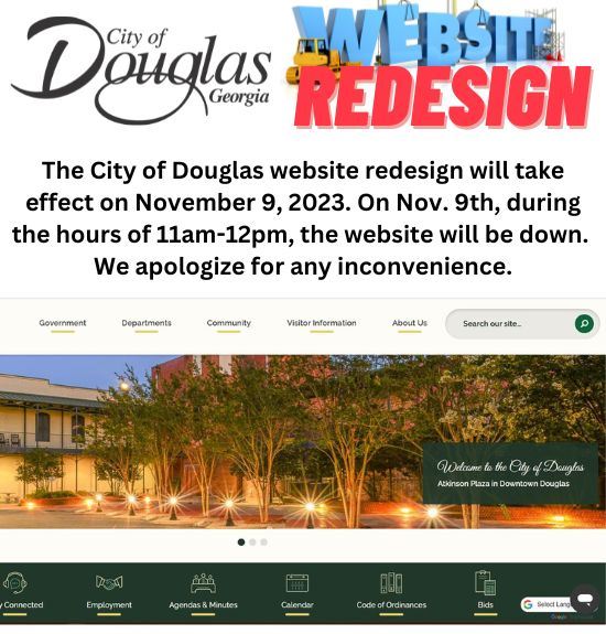 Image of City Logo with words Website Redesign