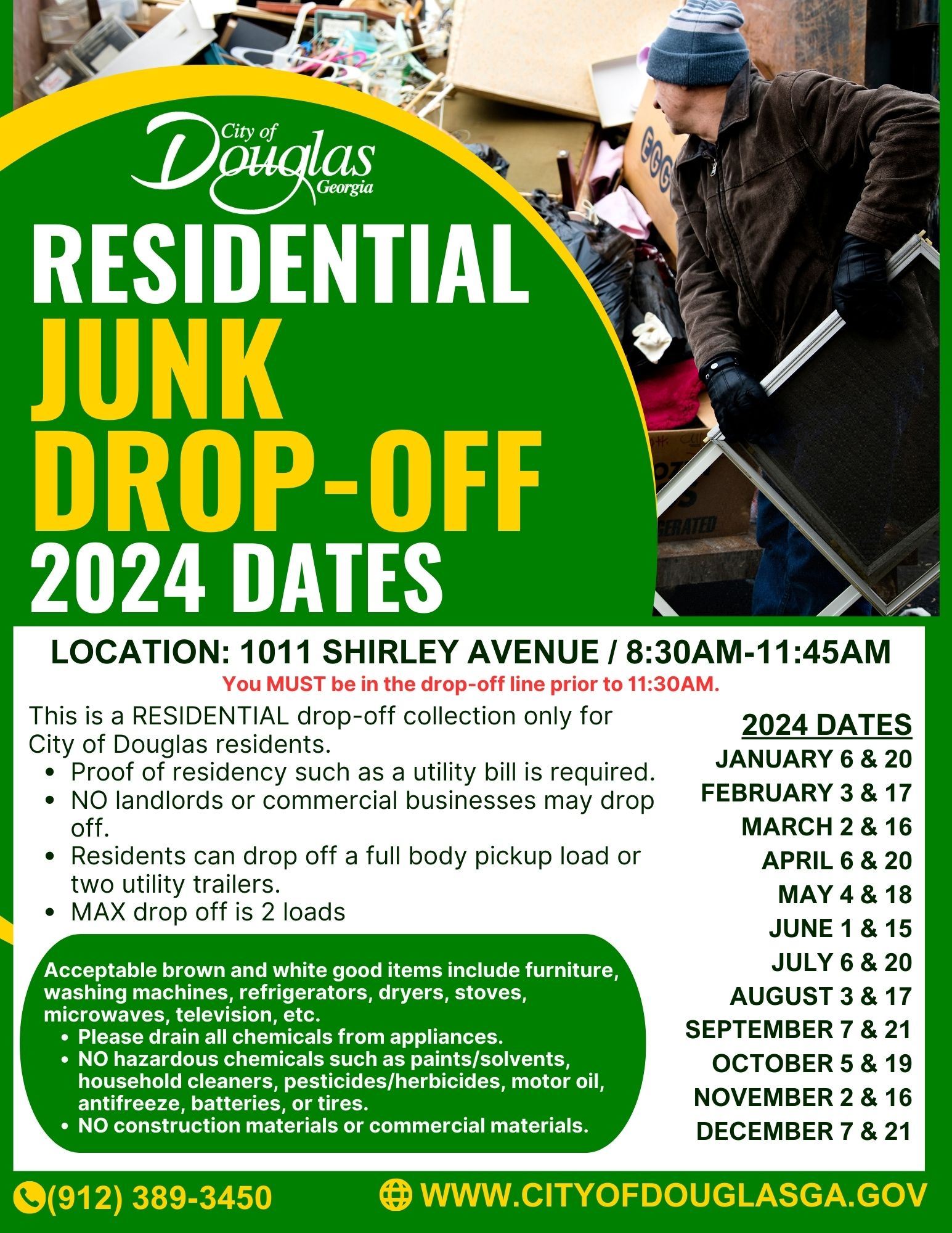 2024 Junk Drop Off Dates