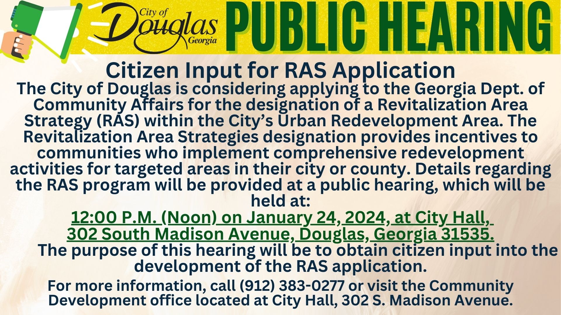 Image of the Public Hearing Meeting for RAS Application