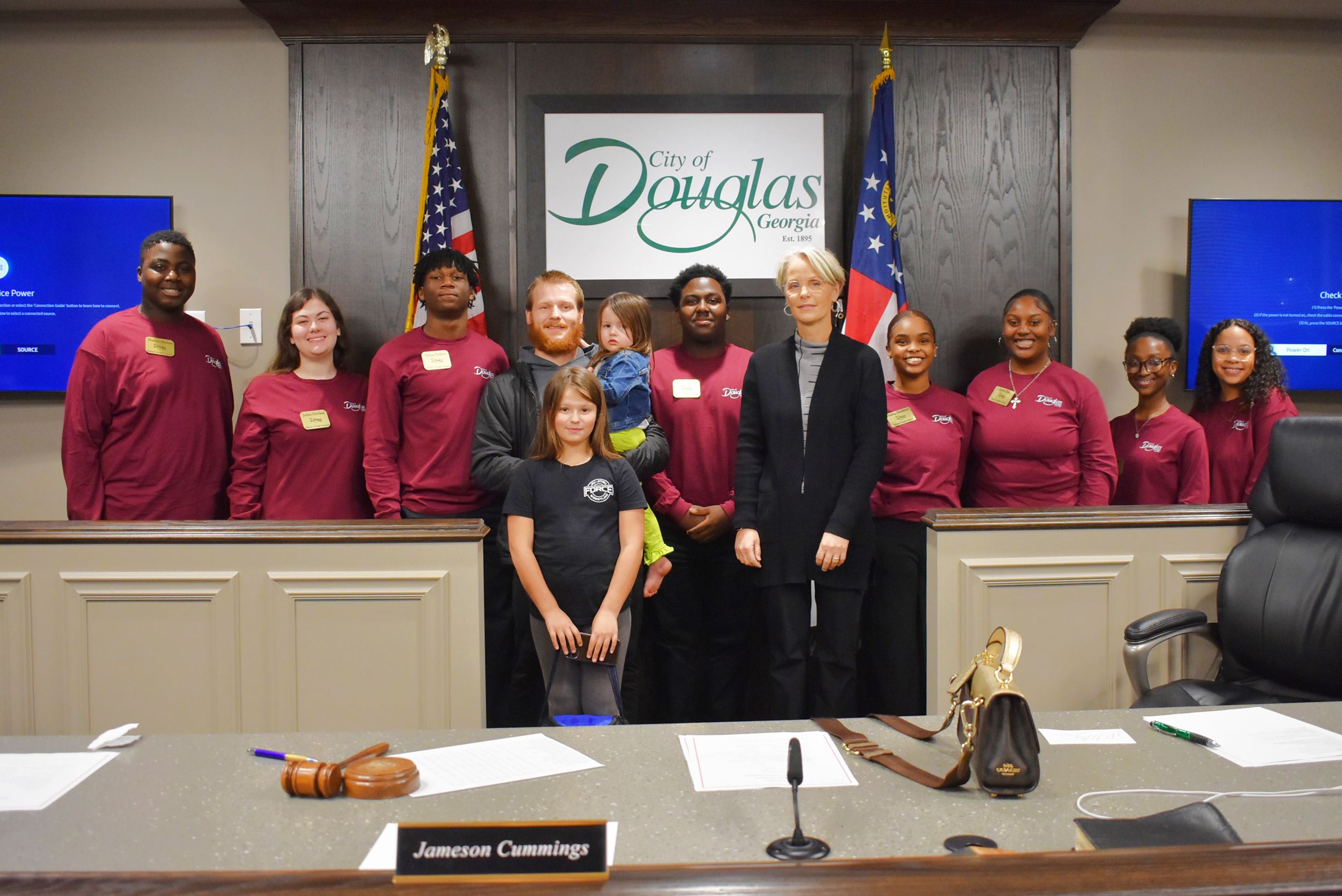 Photo of Youth Council members and special guest for the meeting