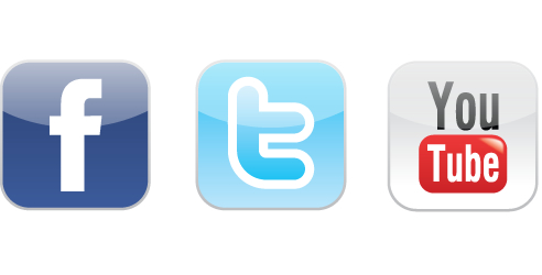 Social Media Icons for Facebook, Twitter, and YouTube Opens in new window
