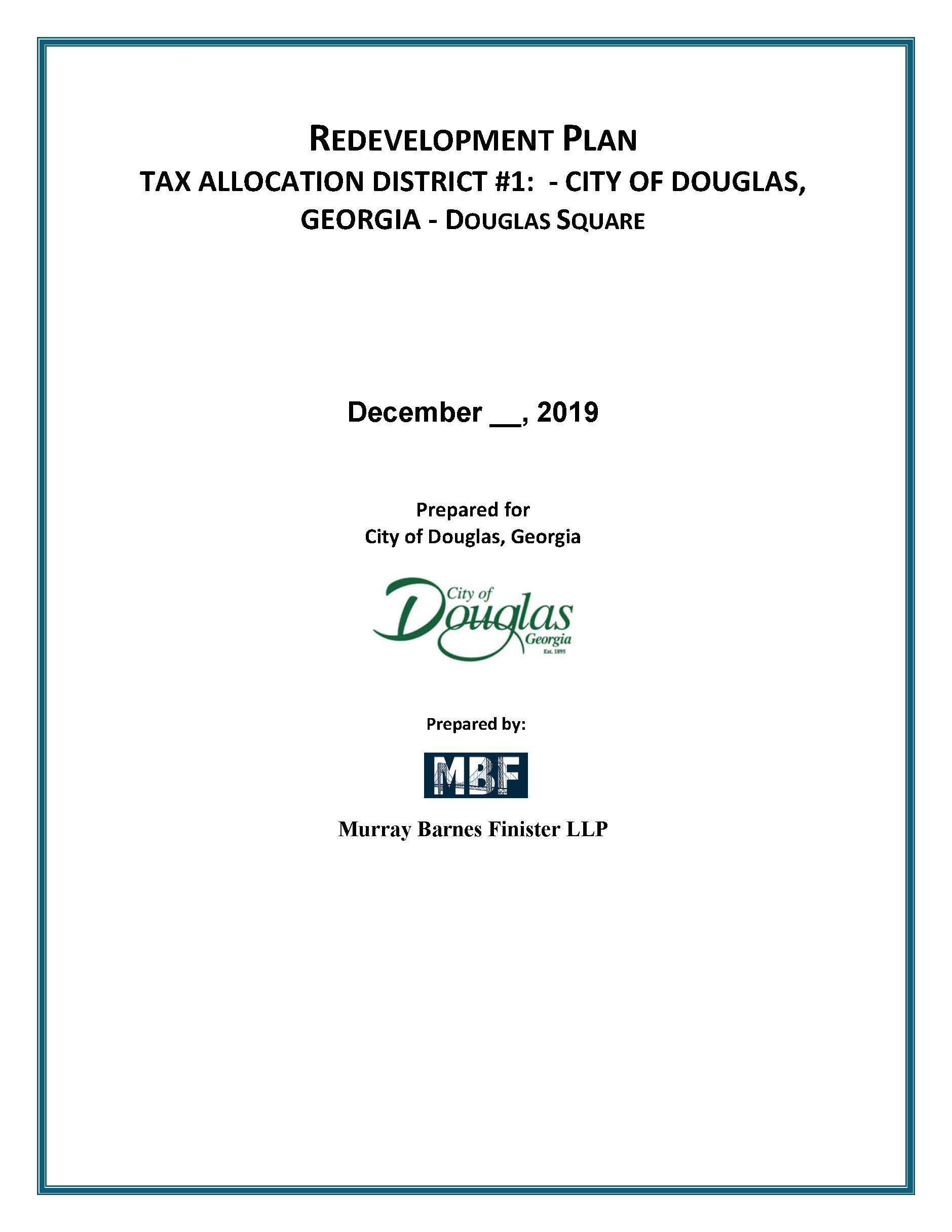 Redevelopment Plan City of Douglas 2019