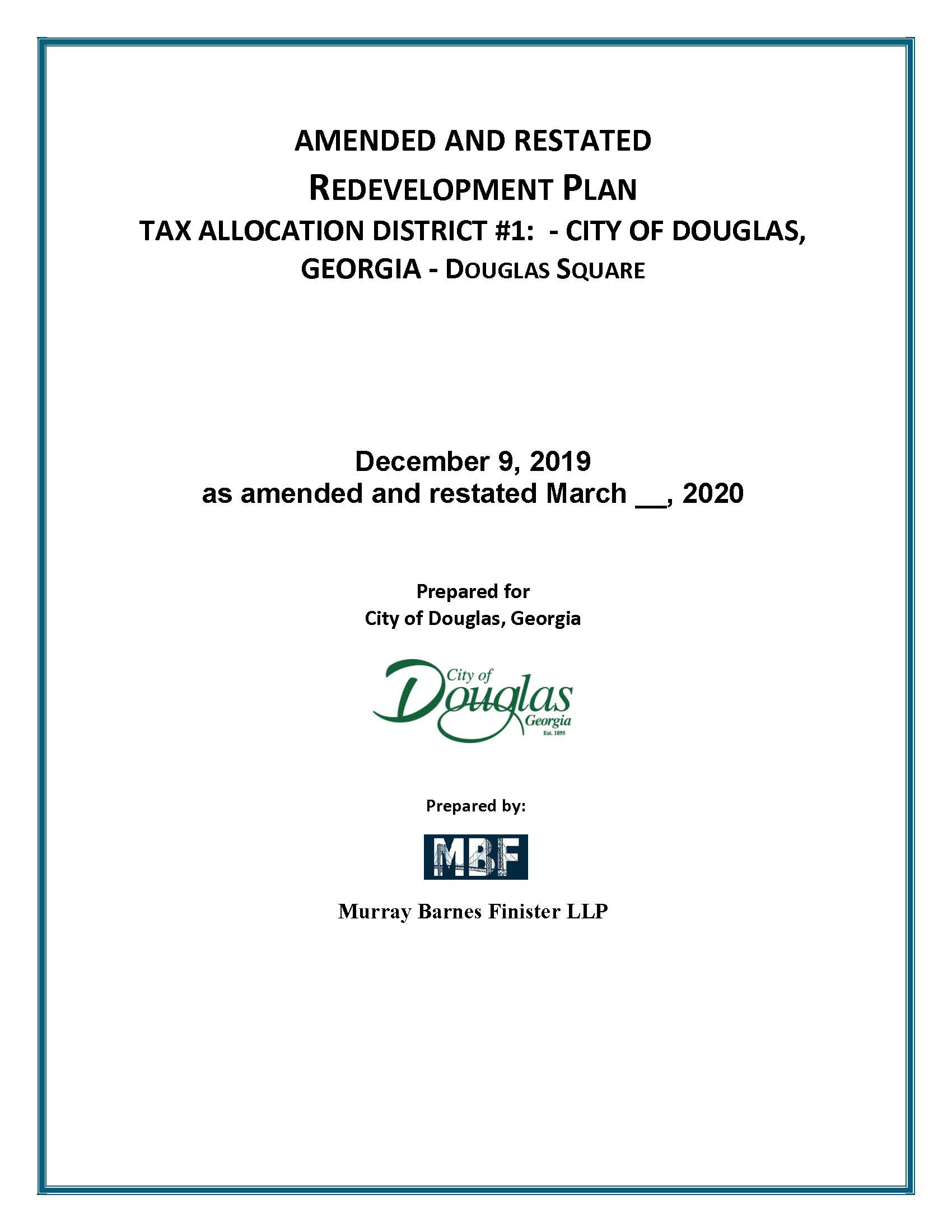 Amended and Restated  Redevelopment Plan City of Douglas TAD 2019 3-3-2020_Page_01
