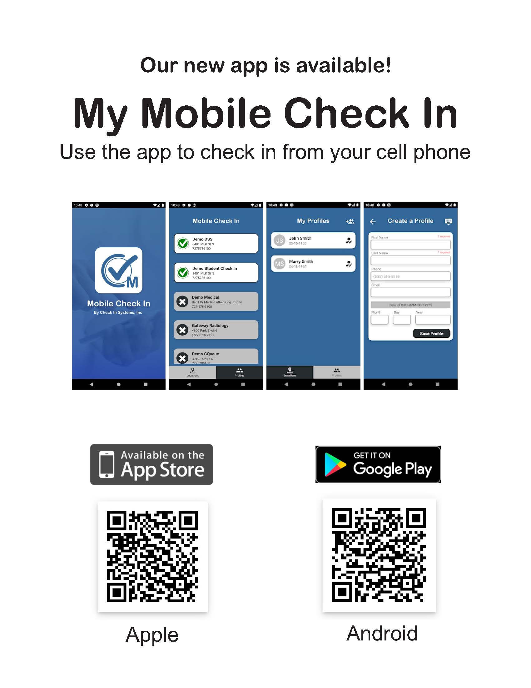 MyMobileCheckIn Flyer