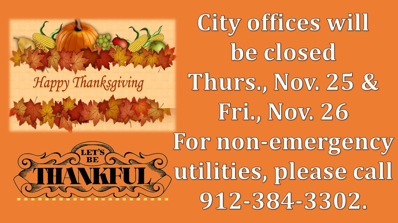 Closed -Thanksgivng Slide