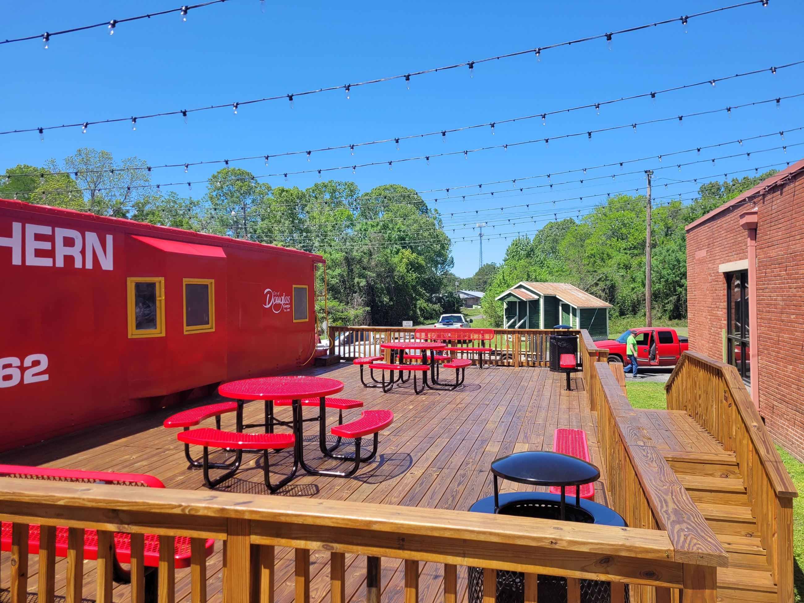 Image of the Caboose Deck with outdoor furniture