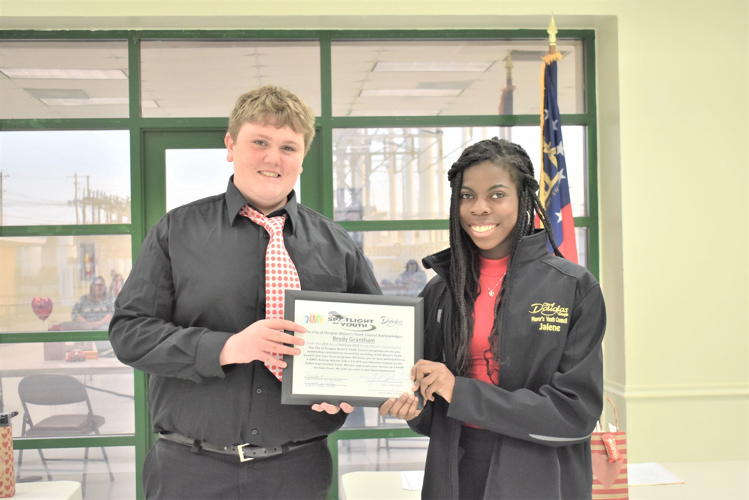 Photo of Jr. Mayor Jalene Debro and Brody Grantham