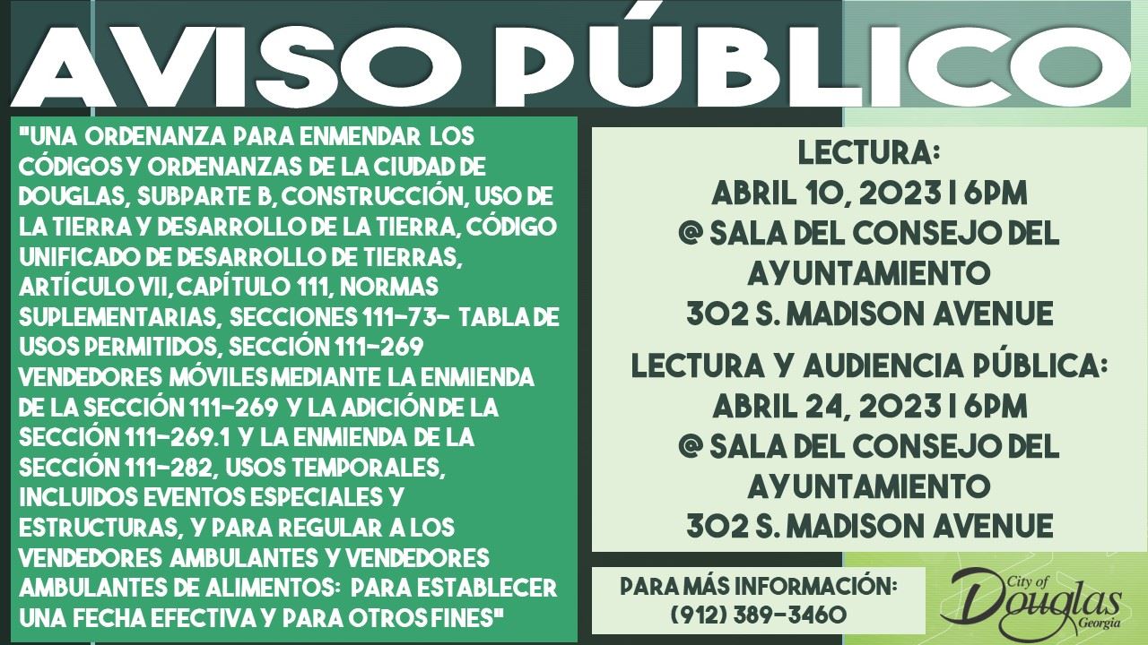 Public Notice SPANISH - Mobile Food Vendors2