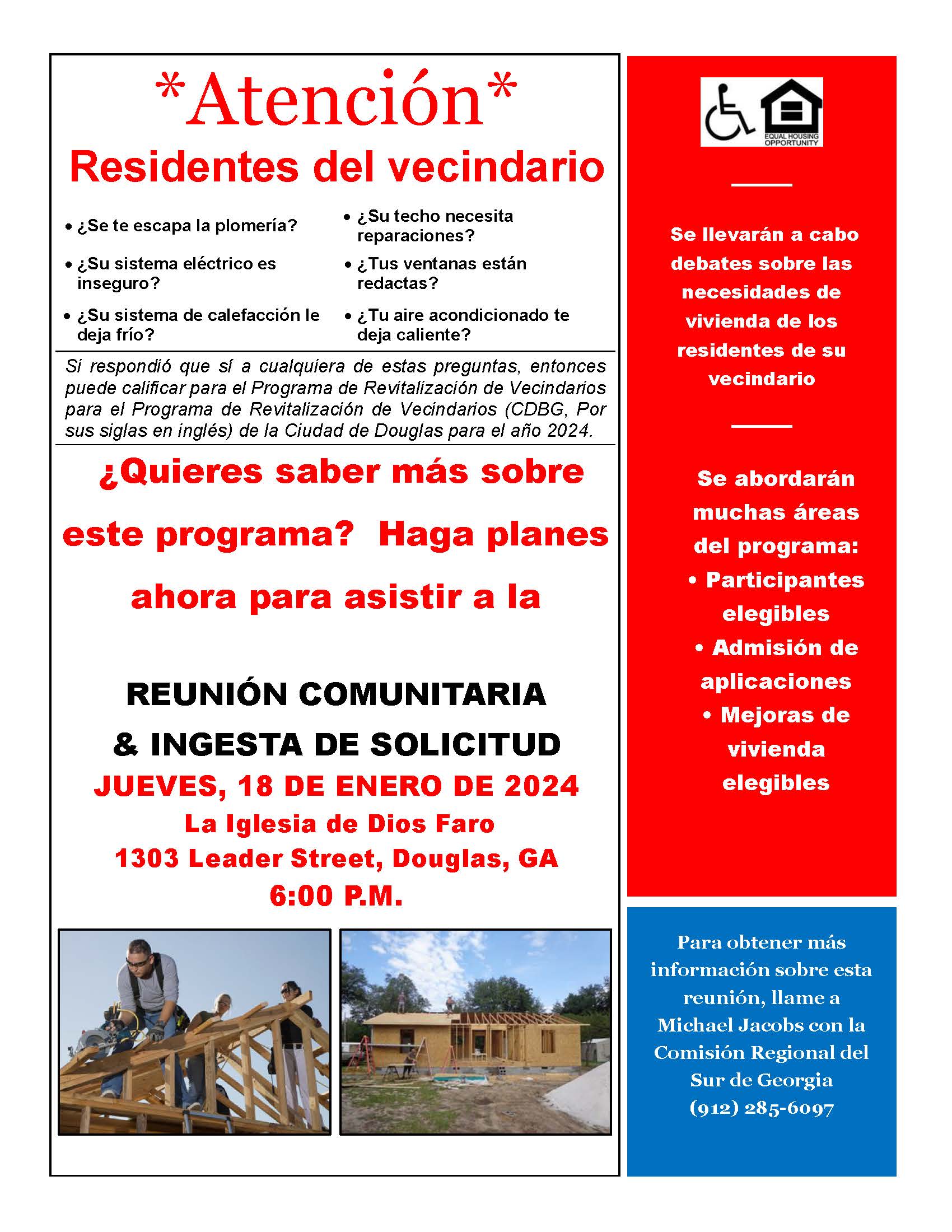 Douglas Housing Handout Flyer SPANISH
