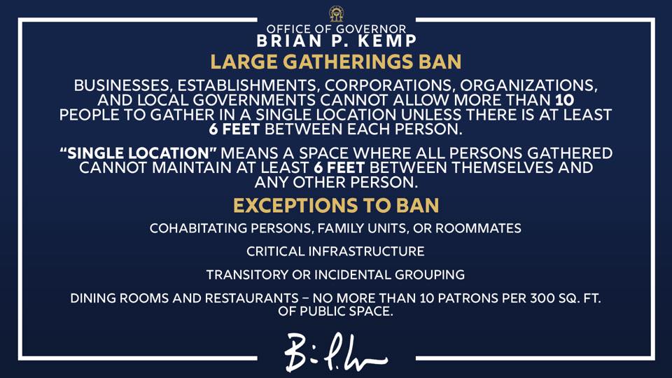 Large Gatherings Ban