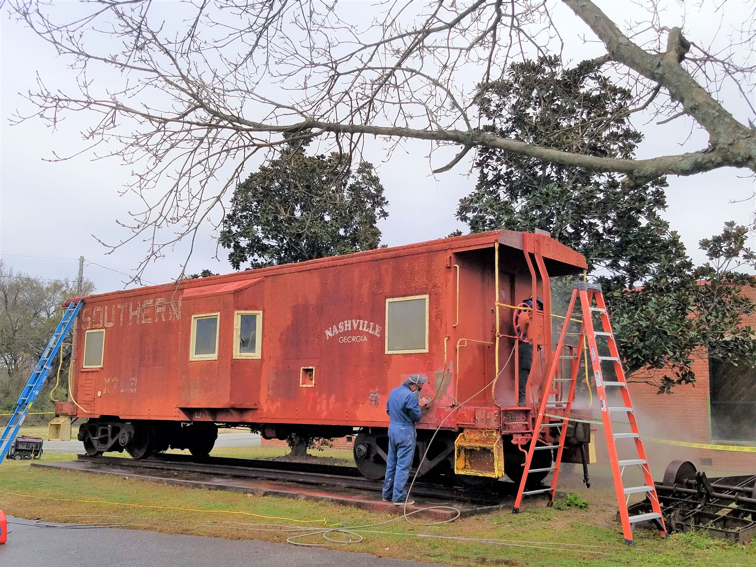 Photo of Restoration of the Exterior of the caboose