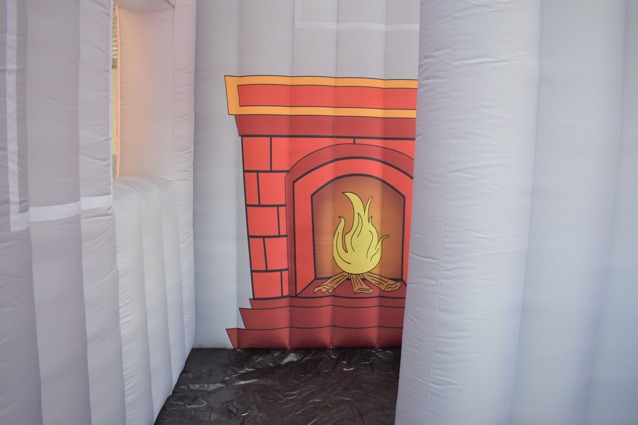 Photo of Interior of Interior Fire Safety House - Living Room with Fireplace