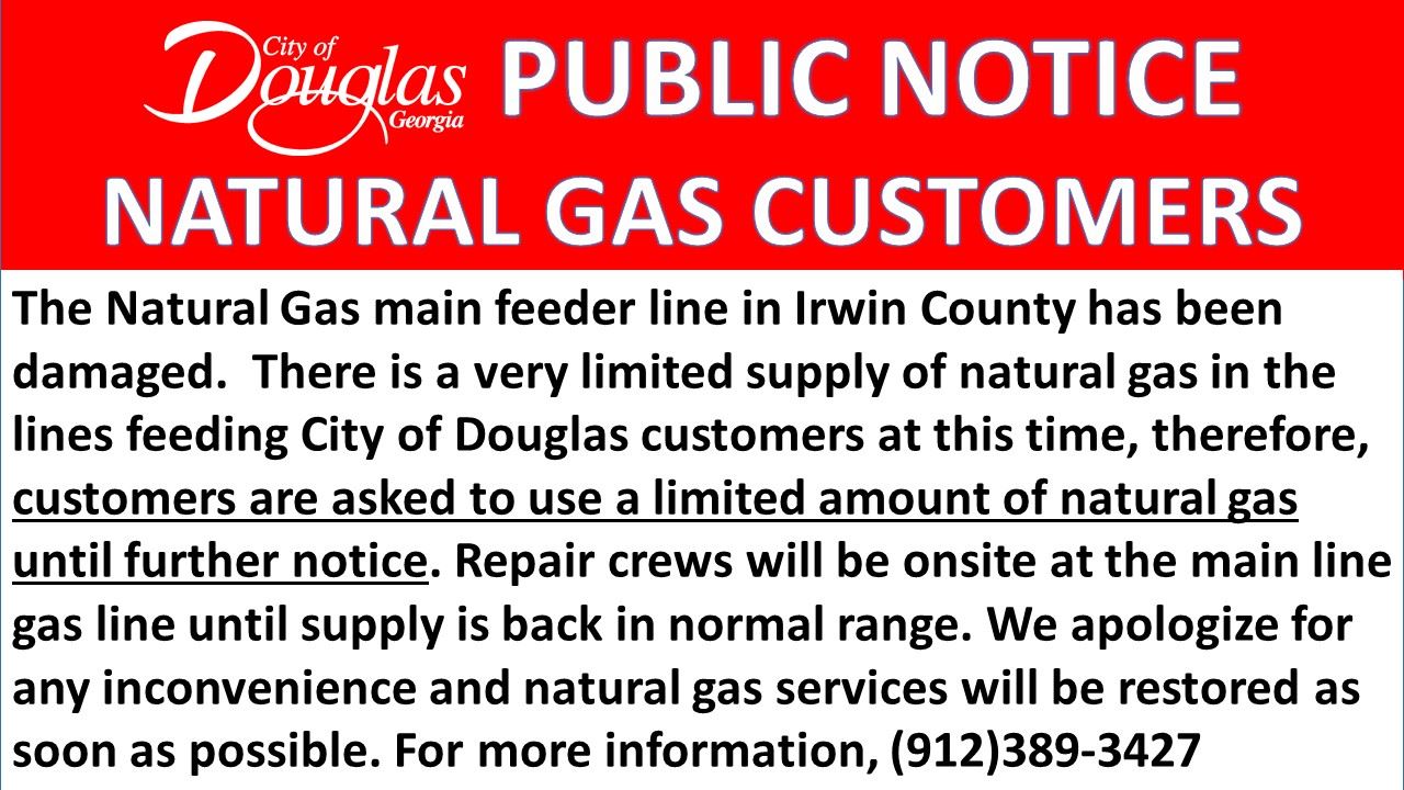 Public Notice - Natural Gas Customers